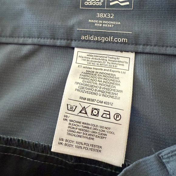 Adidas Golf Adizero Gray Performance Stretch Casual Golf Pants Mens 38 x 32 - Picture 6 of 9